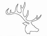 Elk Head Antler Pattern Drawing Stencils Outline Printable String Template Patterns Deer Stencil Silhouette Print Templates Crafts Use Reindeer Carving sketch template
