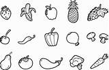 Vegetables Fruit Coloringhome Ables sketch template