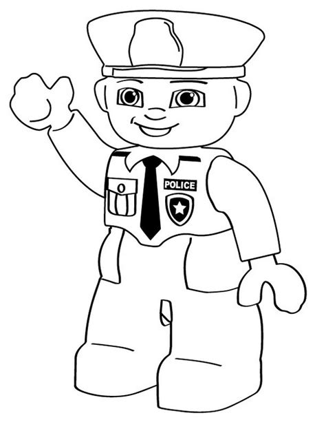 lego police coloring page printable
