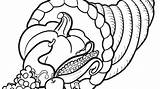 Horn Plenty Template Coloring Pages Thanksgiving sketch template