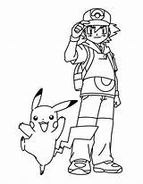 Ketchum Pikachu sketch template