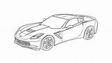 Corvette Z06 sketch template