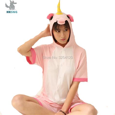 hksng adult summer cotton pikachu cow stitch unicorn dinosaur kigurumi