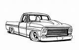 Truck Drawings Drawing Lowrider Car Coloring Pages Chevy Cars S10 Dodge Custom Colouring Trucks Printable Ram Cartoon Kids Paintingvalley Race sketch template