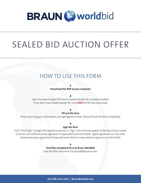 auction bid form  examples format  examples