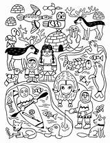 Coloriage Inuit Pole Inuits Antarctique Polaire Enfant Animaux Coloriages Monde Arctique Nounou Fredsochard Hugo Grand Activité Manuelle Banquise Nordique Depuis sketch template