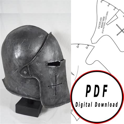 historical medieval helmets foam template knight cosplay helmet