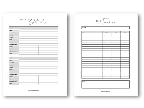 financial planner bundle  printables