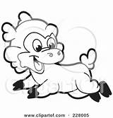 Running Lamb Clipart Outline Coloring Illustration Royalty Lal Perera Rf sketch template