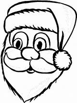 Coloring Santa Face Noel Papa sketch template