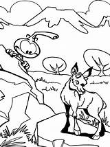 Snorkels Peeking Goat Allstar Coloring Behind Mountain Rock Pages sketch template