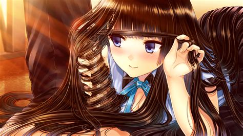 ayame no machi to ohimesama black hair blue eyes censored furukawa ayame game cg kazuharu kina