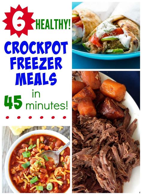 6 Healthy Crock Pot Freezer Meals In 45 Minutes The Seasoned Mom