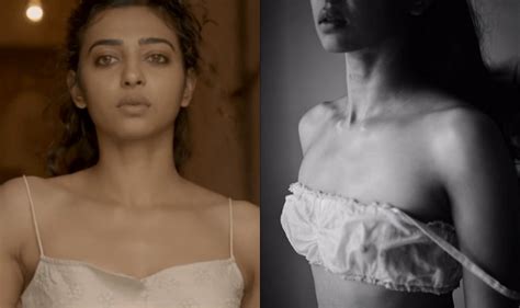 radhika apte in this semi nude picture flashes her nipple