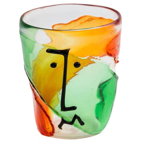 Murano Badioli Multicolored Picasso Style Abstract Glass