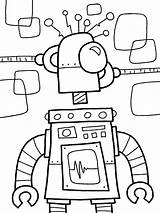 Robot Coloring Pages Printable Kids Results sketch template