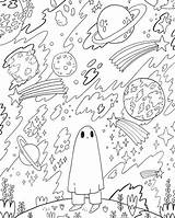 Ghost Colouring Depression sketch template