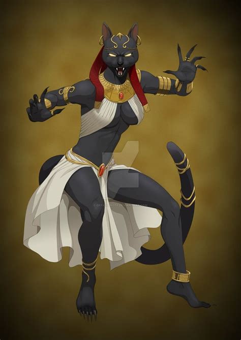 bast by officalrotp on deviantart egyptian cat goddess egyptian gods