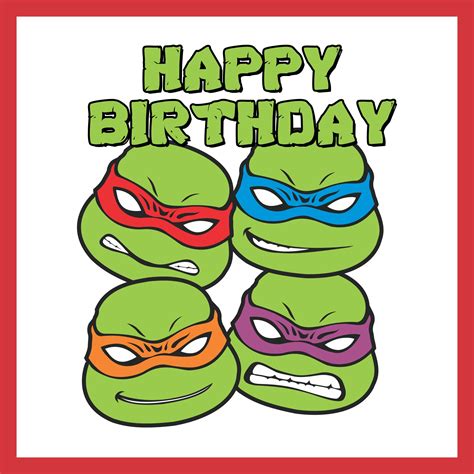 ninja turtle birthday printables  printable templates