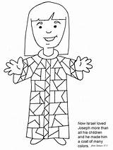 Bible Coloring Pages Joseph Coat Colors Testament Old Many Kids Crafts Preschool Robe His Craft Story School Colorful Printable Sunday sketch template
