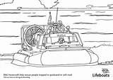 Colouring Hovercraft Rnli Lifeboat Activity sketch template