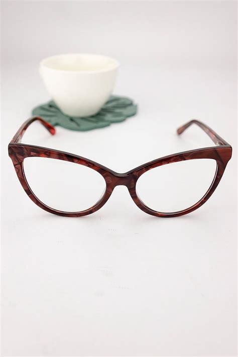 Cat 01 Red Floral 1034 Cat Eye Frames Cat Eye Glasses Cat Eyewear