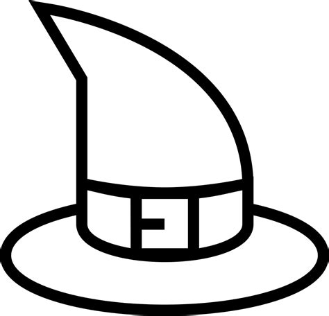 halloween witch hat outline svg png icon    onlinewebfontscom