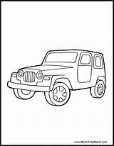 Jeep Coloring Pages Safari Color Drawing Wrangler Printable Transportation Army Clipart Colouring Outline Military Truck Classroom Teacher Jeeps Getcolorings Getdrawings sketch template