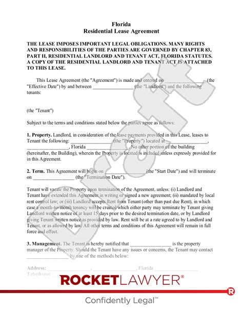 florida lease agreement   print save