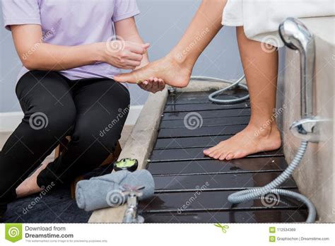 spa  foot massage stock image image  customer