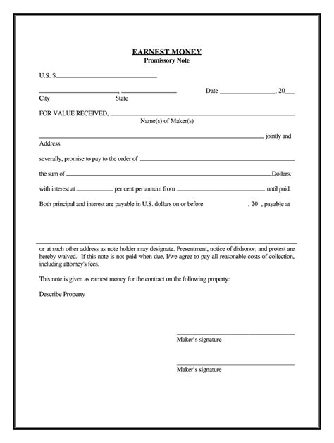 promissory note template tutoreorg master  documents