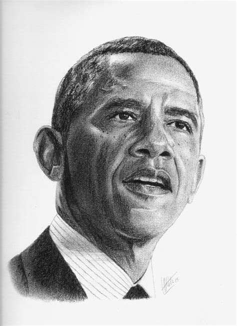 barack obama   draw pencil drawing  president barack obama