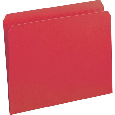 smead file folders  reinforced tab red bx letter