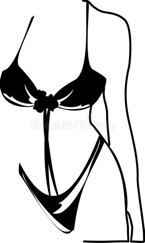 silhouette of woman in a swimming suit fragment stock vector illustration of body decorative