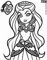 Raven Coloring Ever After High Pages Queen Getcolorings sketch template