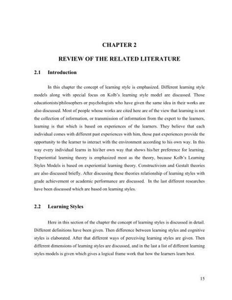 chapter  review   related literature higher education