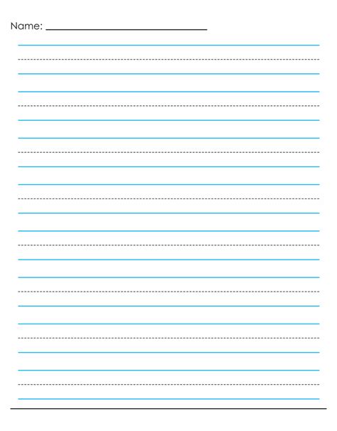 printable handwriting paper template     printablee