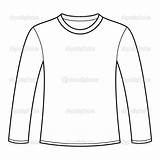 Shirt Sleeve Long Template Tee Vector Newdesign Via sketch template