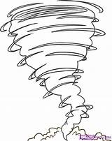 Tornado Coloring Pages Draw Drawing sketch template