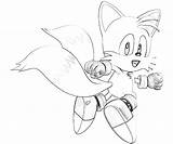 Coloring Tails Pages Sonic Miles Prower Library Clipart Line Print sketch template