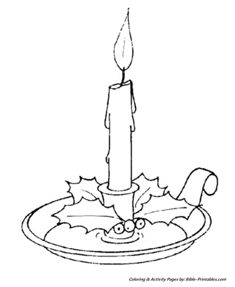 christmas scenes coloring pages christmas candle holder