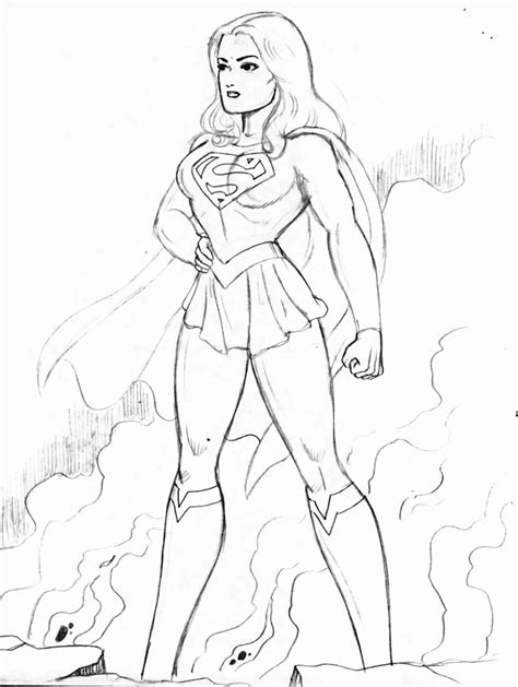 superman  supergirl coloring pages clip art library