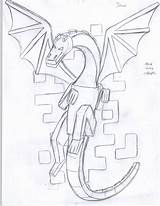 Ender Dragon sketch template