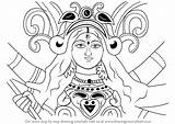 Durga Devi Hinduism Drawingtutorials101 sketch template
