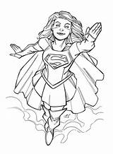 Supergirl Comic Cw sketch template