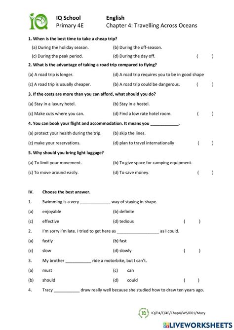 english primary  worksheet  worksheets