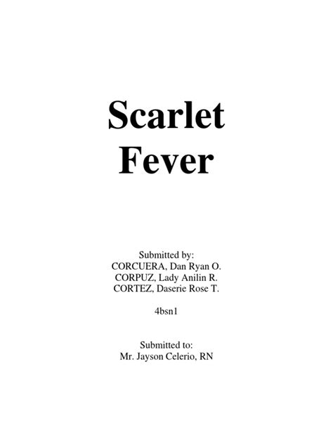 Scarlet Fever Pdf Streptococcus Immunology