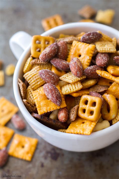barbecue smokehouse party snack mix  latte food