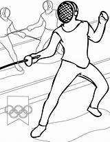 Fencing Coloring Pages Color sketch template