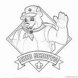 Coloring Bear Cub Scouts Cubs Coloring4free Related Posts sketch template